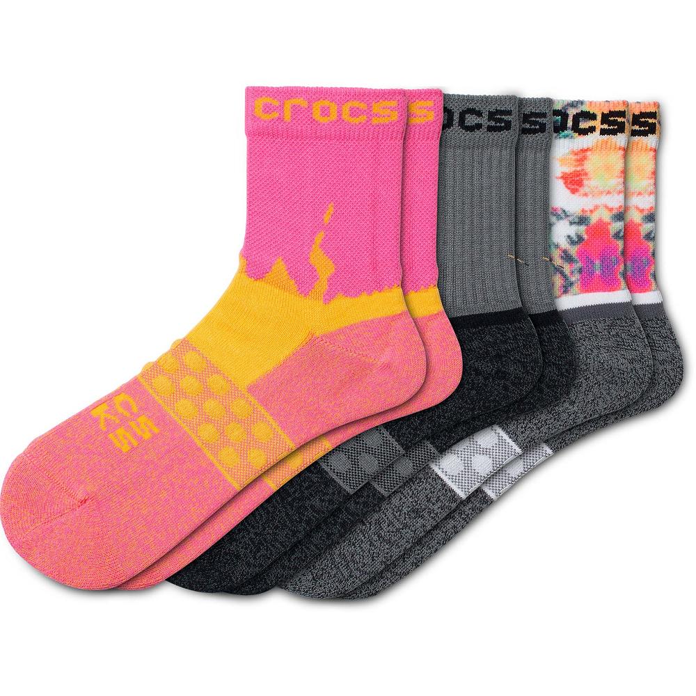Chaussettes Crocs Adult Quarter 3 Pack Homme Multicolore | France 1652GSOL